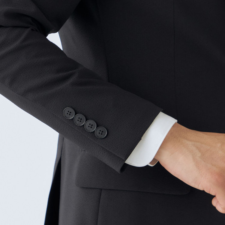 シルバーライン 【CLASSICO TAPERED】【春夏】2釦シングルジャケット/ブラック/4S SUSTAINABILITY&ECOLOGY FABRIC 黒