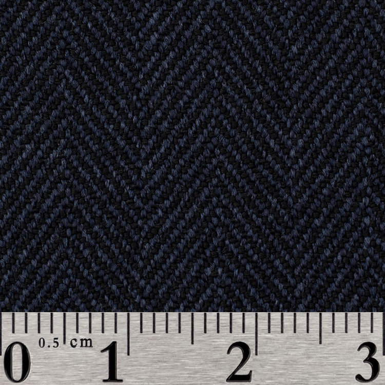 スーツセレクト 【日本製】【MEN'S】【パターンオーダー】【SLIM TAPERED】【秋冬】スーツ/ネイビー×ヘリンボーンストライプ/4S Sustainable (POLYESTER100%) ネイビー系(紺)