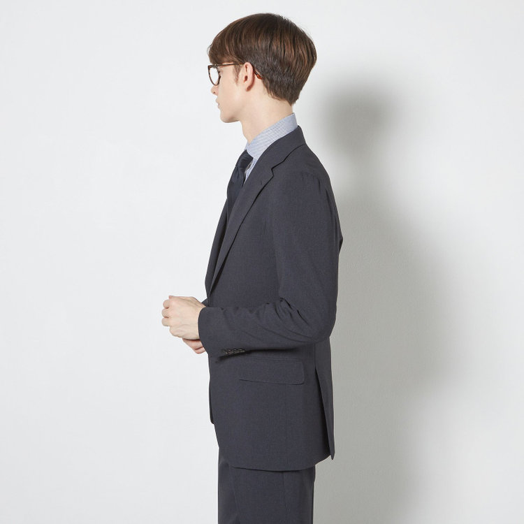 シルバーライン 【CLASSICO TAPERED】【春夏】2釦シングルスリーピーススーツ 1タックテーパードパンツ/ネイビー/ウエストムーブ/4S SUSTAINABILITY&ECOLOGY FABRIC/※パンツ裾上げ済仕様 紺濃色