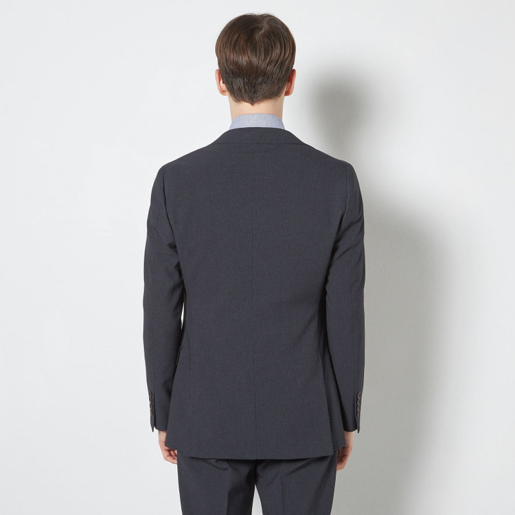 シルバーライン 【CLASSICO TAPERED】【春夏】2釦シングルスリーピーススーツ 1タックテーパードパンツ/ネイビー/ウエストムーブ/4S SUSTAINABILITY&ECOLOGY FABRIC/※パンツ裾上げ済仕様 紺濃色