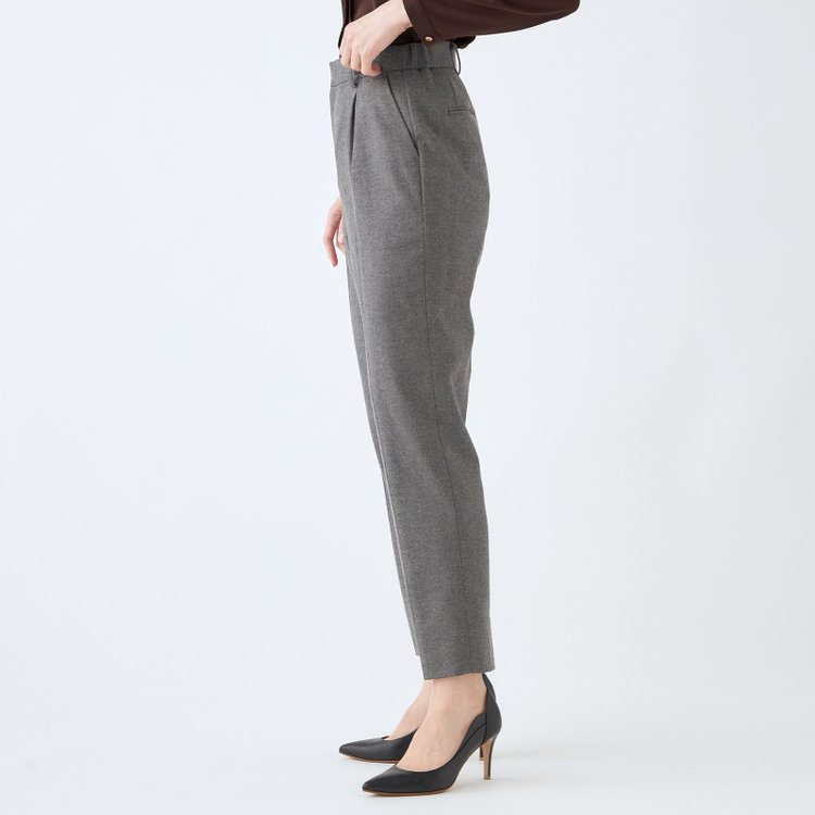 シルバーライン 【RELAX TAPERED】【秋冬】テーパードパンツ/グレー/ウエストシャーリング/RE:NEWOOL/※裾上げ済み仕様 グレー中間