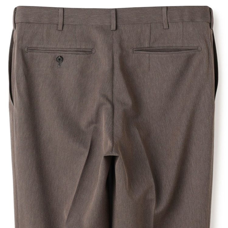シルバーライン 【CLASSICO TAPERED】【春夏】1タックテーパードパンツ/ブラウン/ウエストムーブ仕様/4S SUSTAINABILITY&ECOLOGY FABRIC/※裾上げ済仕様 茶淡色