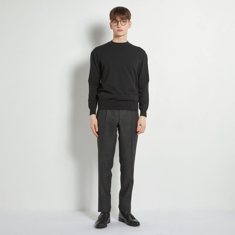 シルバーライン 【5DAYS CLOSET】【RBC】【春夏】1タックテーパードパンツ/グレー×レノクロス/ウエストムーブ仕様/4S SUSTAINABILITY&ECOLOGY FABRIC/※裾上げ必要 グレー濃色