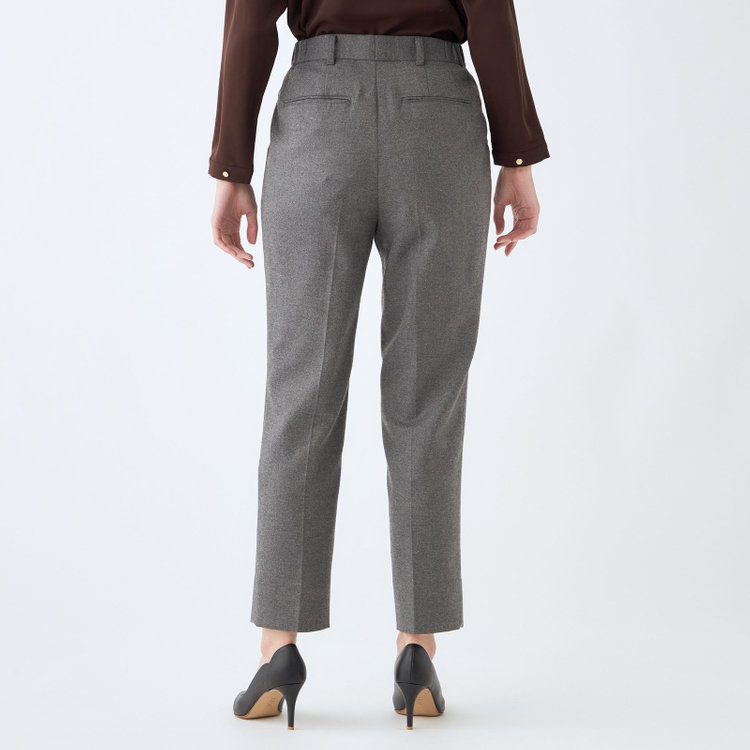 シルバーライン 【RELAX TAPERED】【秋冬】テーパードパンツ/グレー/ウエストシャーリング/RE:NEWOOL/※裾上げ済み仕様 グレー中間