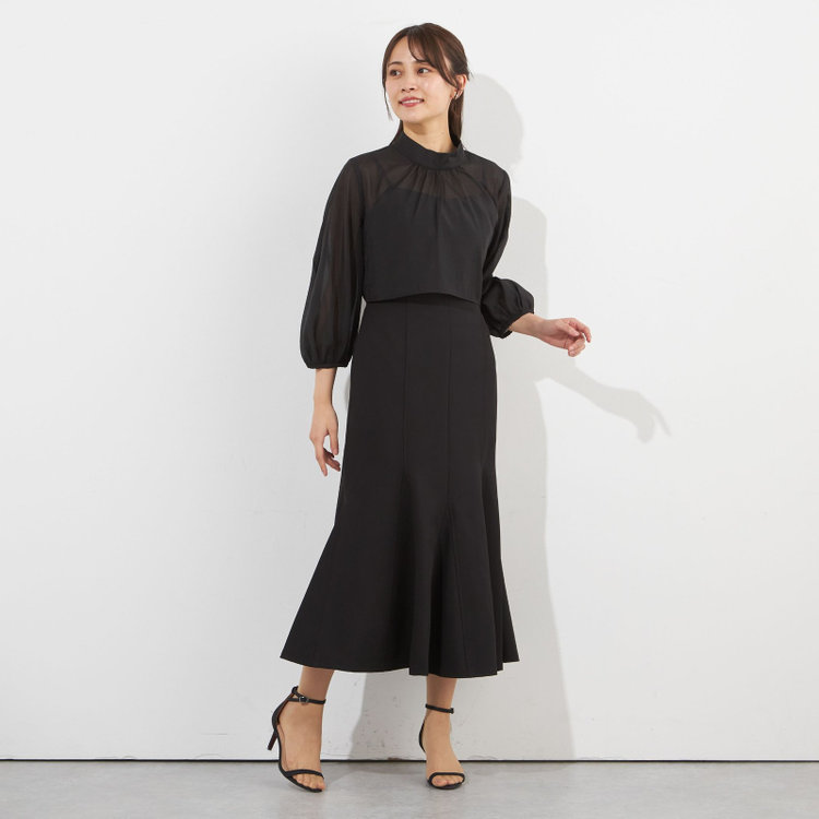 サマンサ 【SUIT SELECT×Samantha Thavasa】【長袖】ボウタイブラウス/ブラック 黒