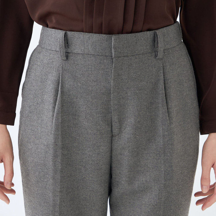 シルバーライン 【RELAX TAPERED】【秋冬】テーパードパンツ/グレー/ウエストシャーリング/RE:NEWOOL/※裾上げ済み仕様 グレー中間