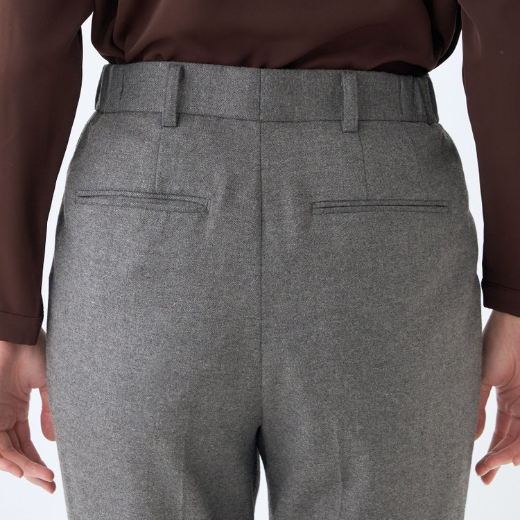 シルバーライン 【RELAX TAPERED】【秋冬】テーパードパンツ/グレー/ウエストシャーリング/RE:NEWOOL/※裾上げ済み仕様 グレー中間