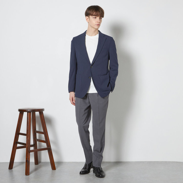 シルバーライン 【RBC】【春夏】コーディネートパンツ付き/2釦シングルスーツ 1タック/ネイビー+グレーソリッドパンツ/パッチポケット/ウエストムーブ/4S AIR SUSTAINABILITY&ECOLOGY FABRIC/※パンツ裾上げ済仕様 紺濃色