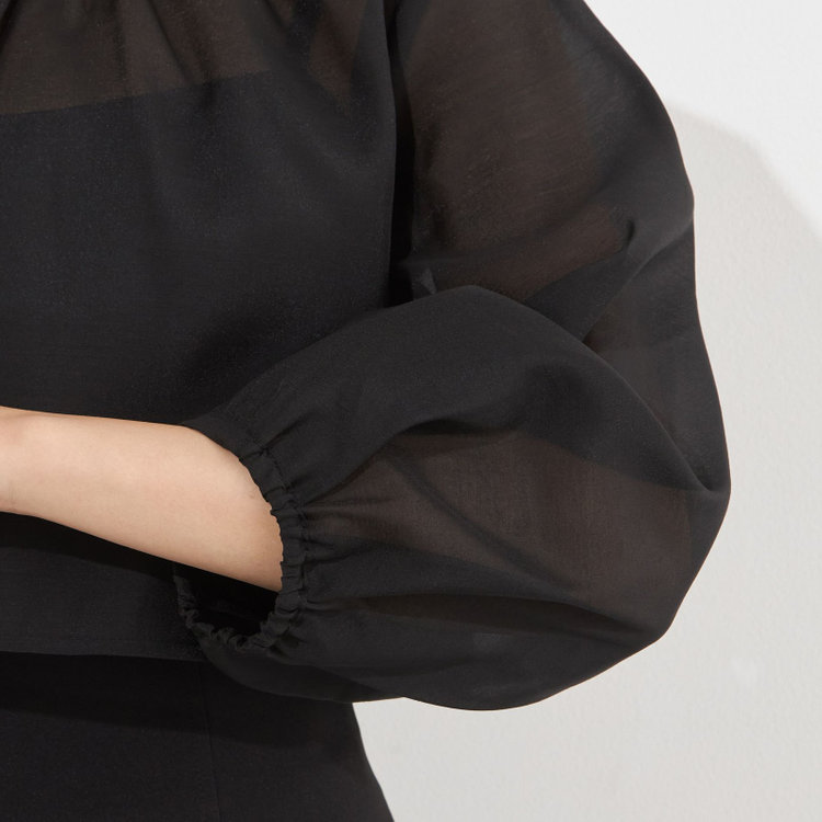 サマンサ 【SUIT SELECT×Samantha Thavasa】【長袖】ボウタイブラウス/ブラック 黒