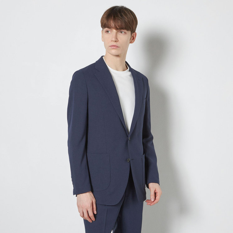 シルバーライン 【RBC】【春夏】コーディネートパンツ付き/2釦シングルスーツ 1タック/ネイビー+グレーソリッドパンツ/パッチポケット/ウエストムーブ/4S AIR SUSTAINABILITY&ECOLOGY FABRIC/※パンツ裾上げ済仕様 紺濃色