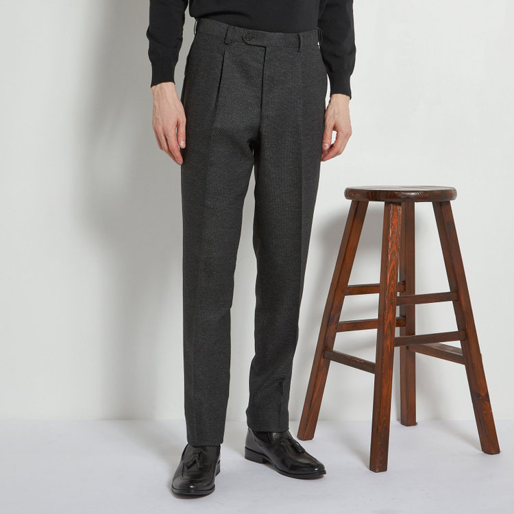 シルバーライン 【5DAYS CLOSET】【RBC】【春夏】1タックテーパードパンツ/グレー×レノクロス/ウエストムーブ仕様/4S SUSTAINABILITY&ECOLOGY FABRIC/※裾上げ必要 グレー濃色