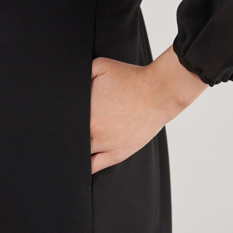 サマンサ 【SUIT SELECT×Samantha Thavasa】【長袖】ボウタイブラウス/ブラック 黒