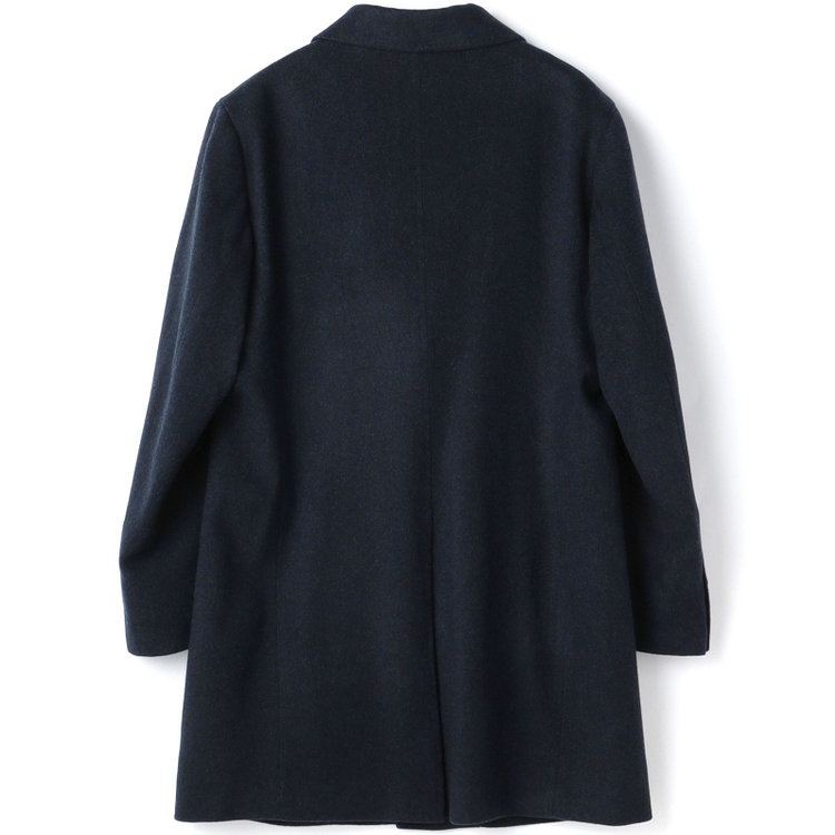 ブラックライン 【発送在庫あり】【BL】【AB体】ウールチェスターコート/ネイビー×ソリッド/NEW ZEALAND WOOL LIMITED EDITION 紺中間