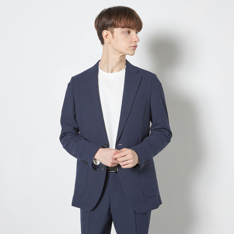 シルバーライン 【RBC】【春夏】コーディネートパンツ付き/2釦シングルスーツ 1タック/ネイビー+グレーソリッドパンツ/パッチポケット/ウエストムーブ/4S AIR SUSTAINABILITY&ECOLOGY FABRIC/※パンツ裾上げ済仕様 紺濃色