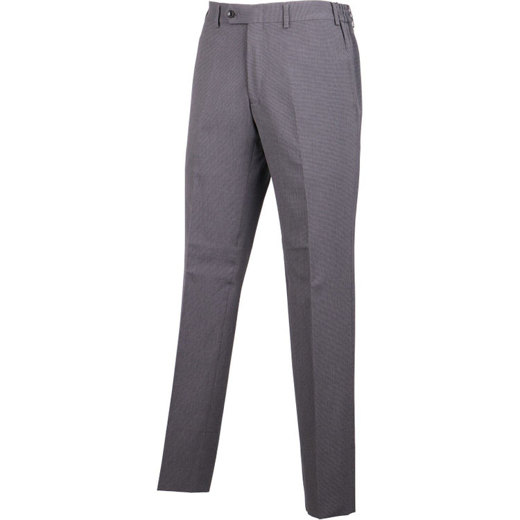 スーツセレクト 【発送在庫あり】【SLIM TAPERED_2】【春夏】2釦シングルスリーピーススーツ 0タック/グレー×ハウンドトゥース/4S SUSTAINABILITY&ECOLOGY FABRIC/※パンツ裾上げ済仕様 グレー系(灰)