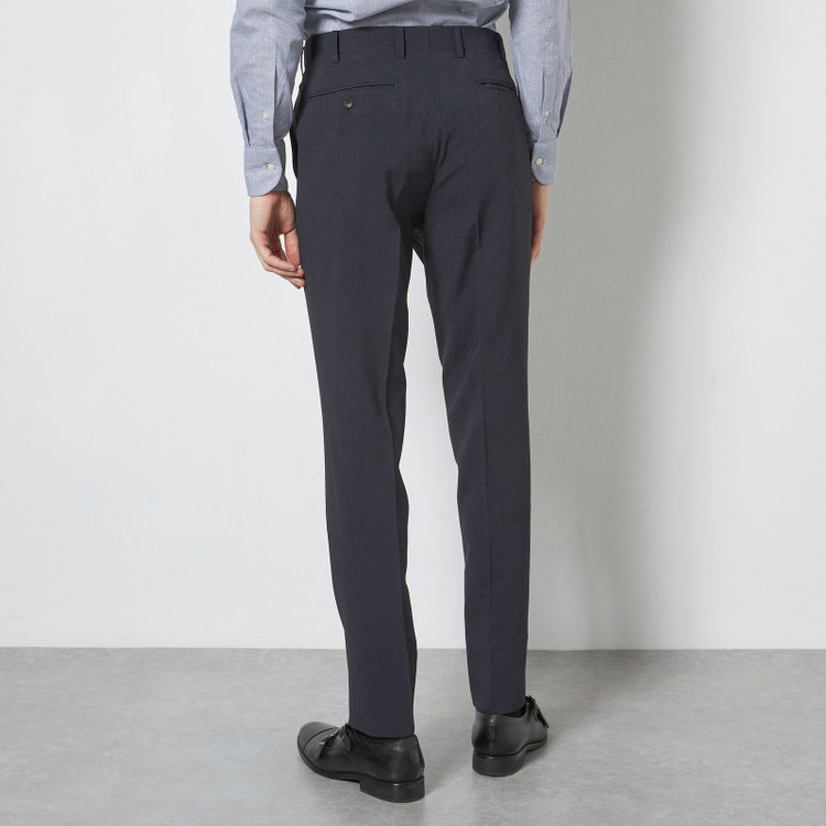 シルバーライン 【CLASSICO TAPERED】【春夏】2釦シングルスリーピーススーツ 1タックテーパードパンツ/ネイビー/ウエストムーブ/4S SUSTAINABILITY&ECOLOGY FABRIC/※パンツ裾上げ済仕様 紺濃色