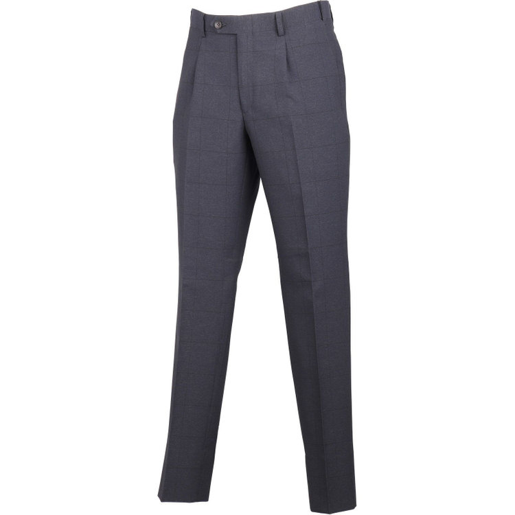 スーツセレクト 【発送在庫あり】【CLASSICO TAPERED】【春夏】2釦シングルスリーピーススーツ 1タック/ネイビー×ウィンドペン/ウエストムーブ/4S SUSTAINABILITY&ECOLOGY FABRIC/※パンツ裾上げ済仕様 ネイビー系(紺)