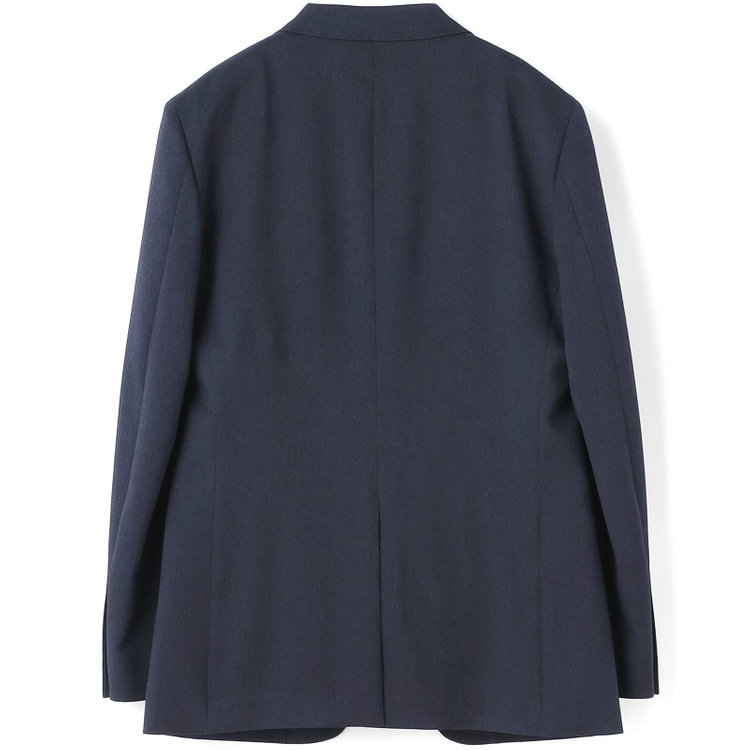 ブラックライン 【SLIM TAPERED_2】【年間】2釦シングルスリーピーススーツ 0タック/ネイビー/ウエストシャーリング/4S SUSTAINABILITY&ECOLOGY FABRIC/リバーシブルベスト仕様（グレー）/※パンツ裾上げ済仕様 紺濃色