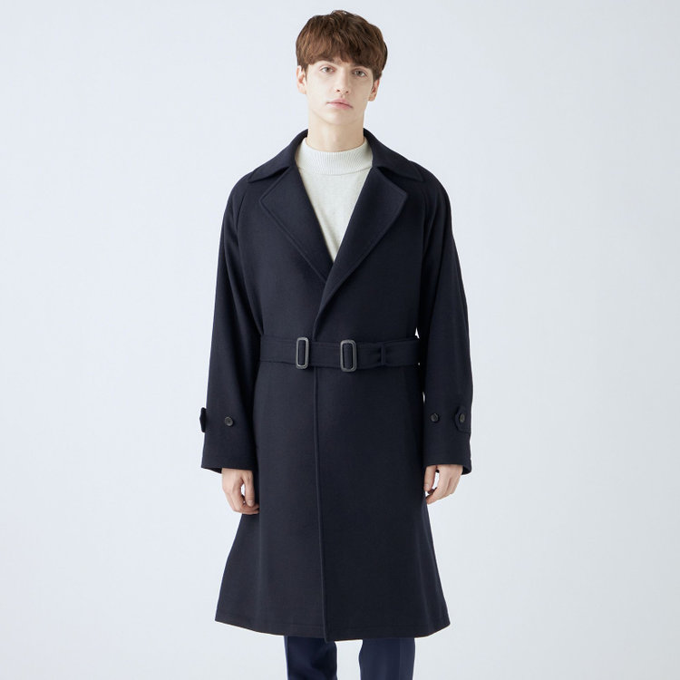 ブラックライン 【発送在庫あり】【SL】ウールブレンドタイロッケンコート/ネイビー ネイビー系(紺)