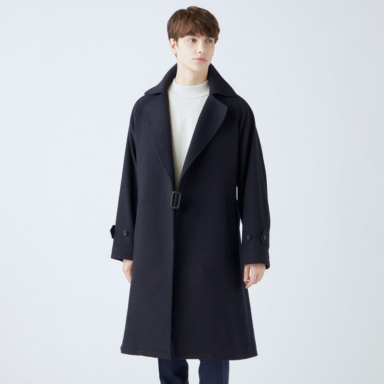 ブラックライン 【発送在庫あり】【SL】ウールブレンドタイロッケンコート/ネイビー ネイビー系(紺)