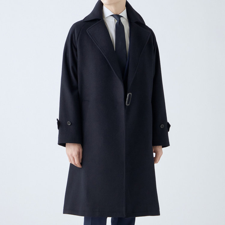 ブラックライン 【発送在庫あり】【SL】ウールブレンドタイロッケンコート/ネイビー ネイビー系(紺)