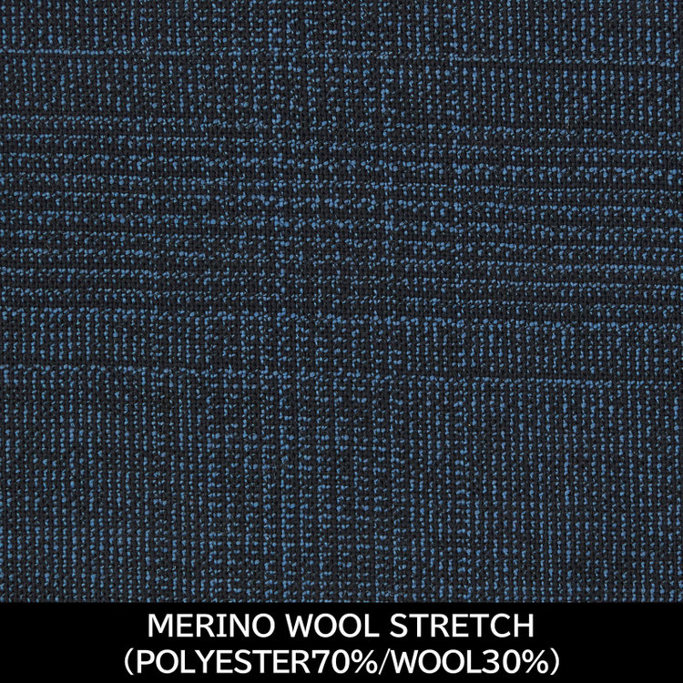 スーツセレクト 【日本製】【MEN'S】【パターンオーダー】【CLASSICO TAPERED S】【春夏】スーツ/ネイビー×チェック/MERINO WOOL STRETCH (POLYESTER70% WOOL30%) ネイビー系(紺)