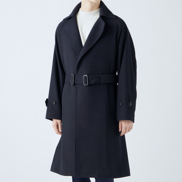 ブラックライン 【発送在庫あり】【SL】ウールブレンドタイロッケンコート/ネイビー ネイビー系(紺)