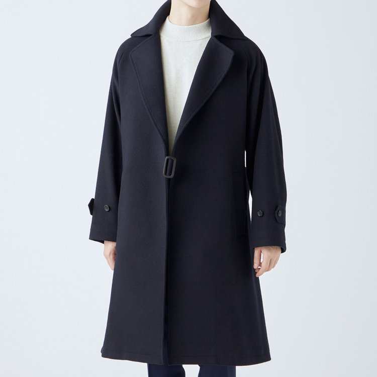 ブラックライン 【発送在庫あり】【SL】ウールブレンドタイロッケンコート/ネイビー ネイビー系(紺)