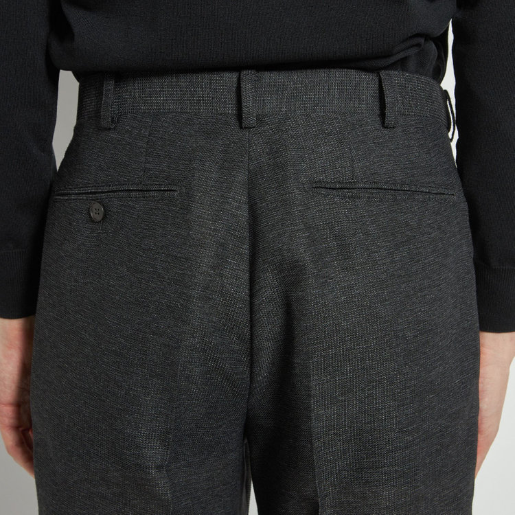 シルバーライン 【5DAYS CLOSET】【RBC】【春夏】1タックテーパードパンツ/グレー×レノクロス/ウエストムーブ仕様/4S SUSTAINABILITY&ECOLOGY FABRIC/※裾上げ必要 グレー濃色