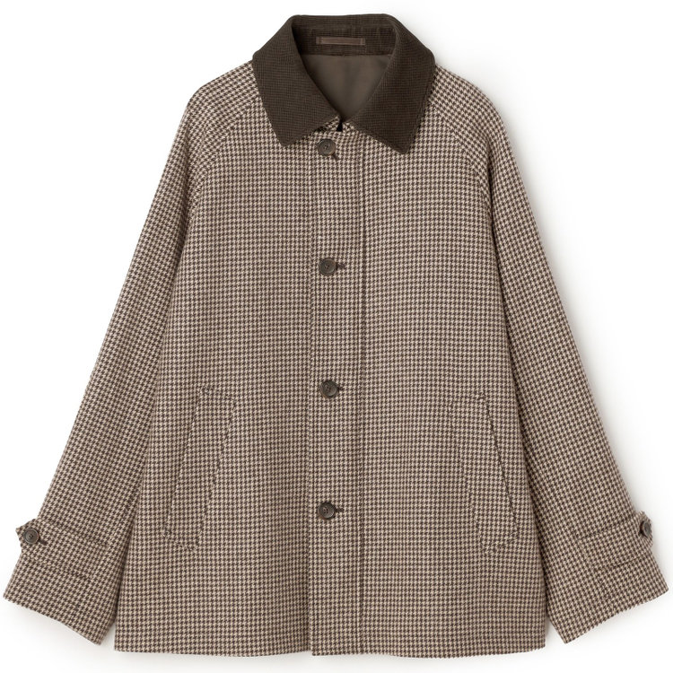 シルバーライン 【SL】ウールブレンドデュアリティショートコート/ブラウン/140S BLENDED EXTRA FINE MERINO WOOL 茶中間