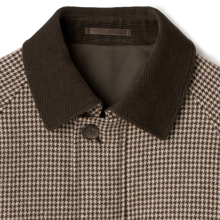シルバーライン 【SL】ウールブレンドデュアリティショートコート/ブラウン/140S BLENDED EXTRA FINE MERINO WOOL 茶中間