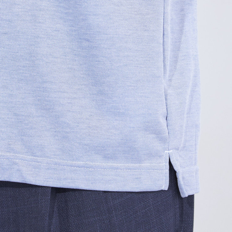 シルバーライン 【RBC/五分袖】ボタンダウンビズポロシャツ プルオーバータイプ/ブルー/4S コットンブレンド 紺淡色