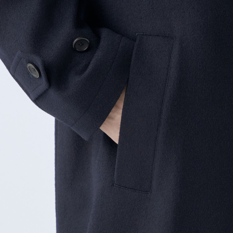 ブラックライン 【発送在庫あり】【SL】ウールブレンドタイロッケンコート/ネイビー ネイビー系(紺)
