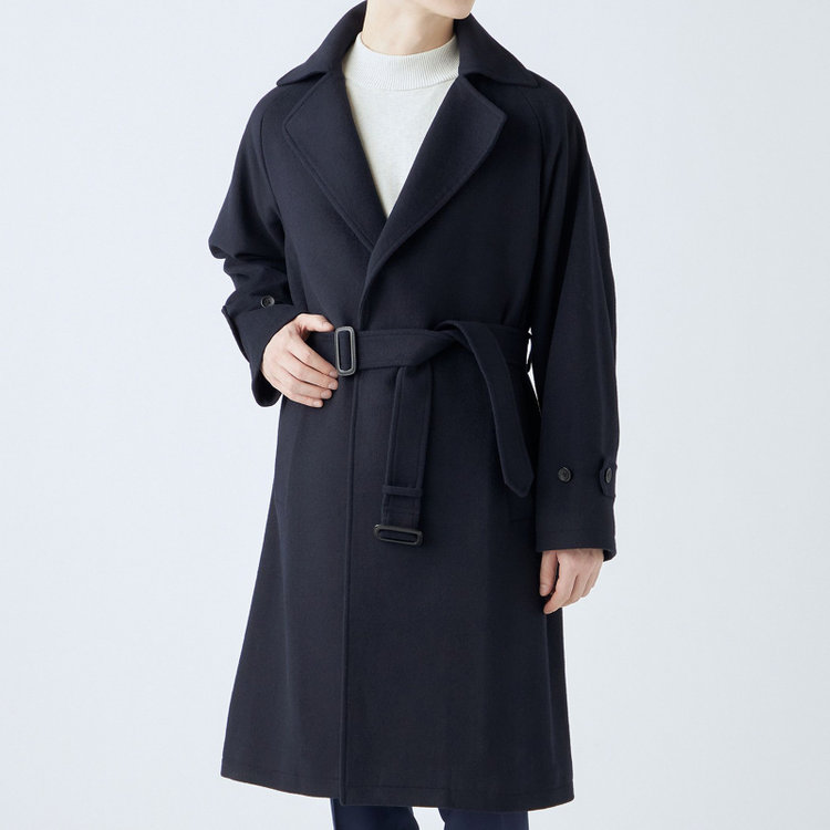 ブラックライン 【発送在庫あり】【SL】ウールブレンドタイロッケンコート/ネイビー ネイビー系(紺)