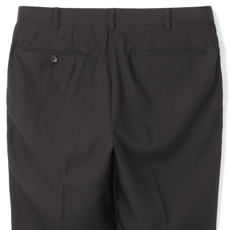 シルバーライン 【RBC】【春夏】2釦シングルスーツ 1タック/ブラック×チェック/ウエストムーブ/4S AIR SUSTAINABILITY&ECOLOGY FABRIC/※パンツ裾上げ済仕様 黒