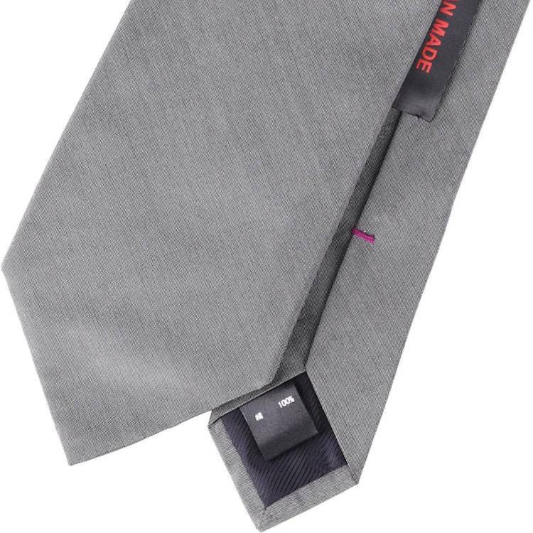 ブラックライン 【SL】シルクソリッド系ネクタイ 8.5cm幅/グレー/JAPAN MADE グレー系(灰)