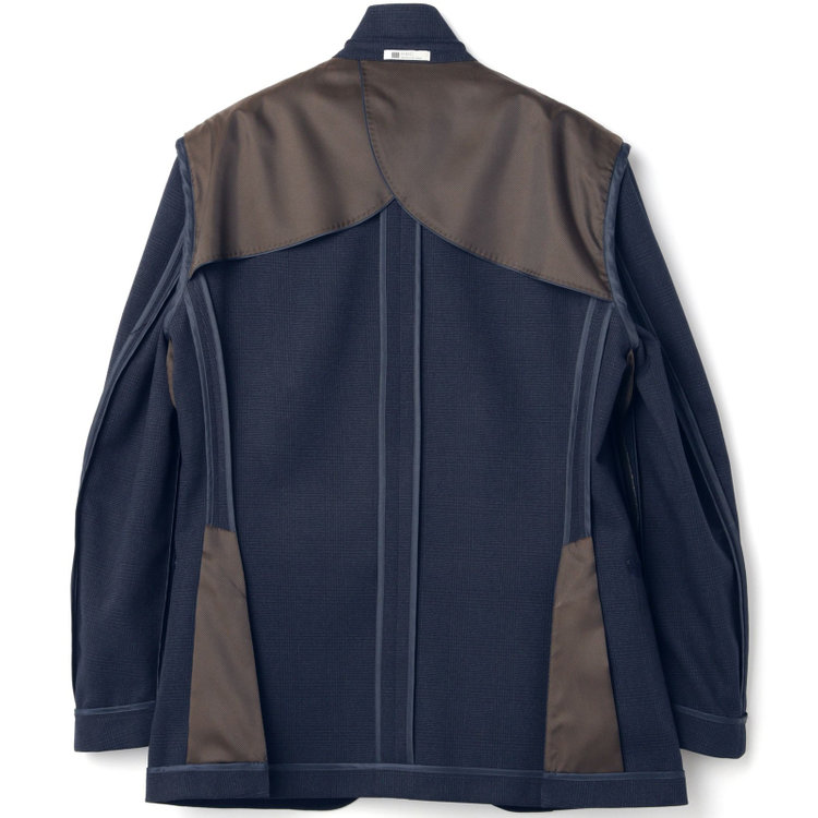 シルバーライン 【発送在庫あり】【RBC】【秋冬】3釦段返りジャケット/ネイビー×グレンチェック/パッチポケット 紺中間