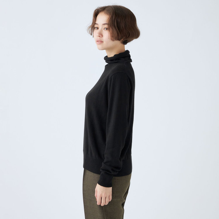 シルバーライン  【SL】【秋冬】タートルネック ニットセーター/ブラック 黒