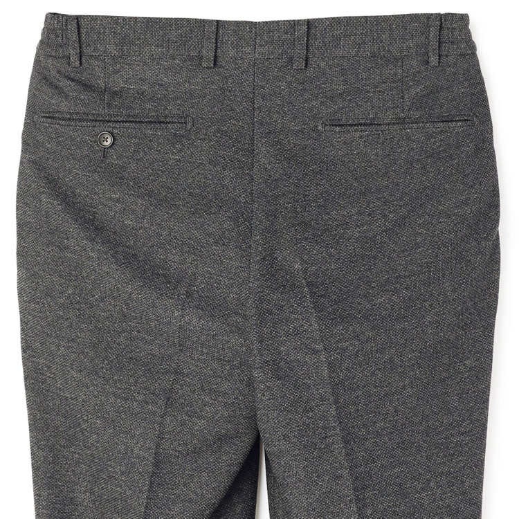 シルバーライン 【CLASSICO TAPERED】【秋冬】1タックテーパードパンツ/グレー/ウエストシャーリング/4S SUSTAINABILITY&ECOLOGY FABRIC/※裾上げ必要 グレー濃色