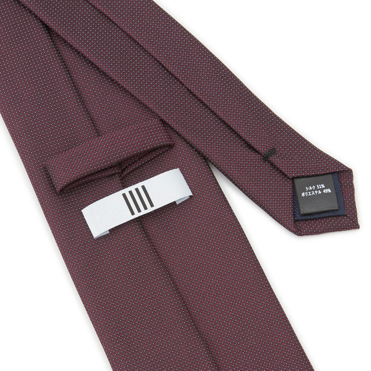 シルバーライン 【SILVER LINE】シルクブレンドソリッド系ネクタイ 8.0cm幅/ワイン その他