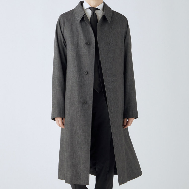 ブラックライン 【RBC】【カセット企画】ステンカラーラグランスリーブコート/グレー グレー中間