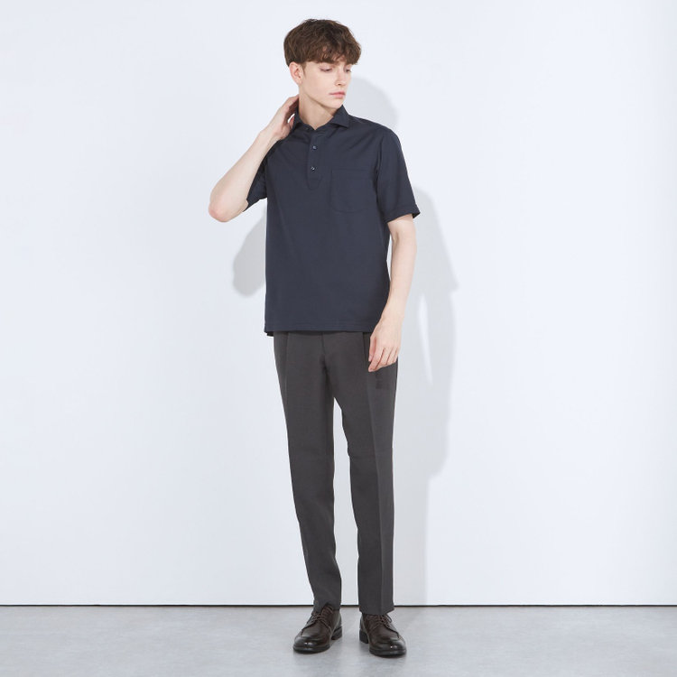 シルバーライン 【発送在庫あり】【WEB限定】【RBC/半袖】カッタウェイビズポロシャツ プルオーバータイプ/ネイビー/4S 青濃色