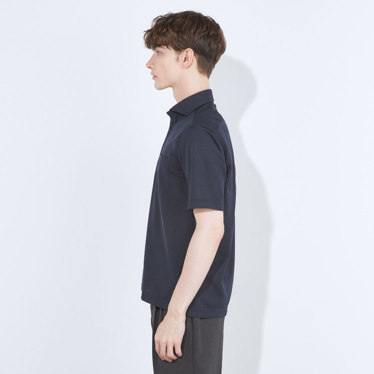 シルバーライン 【発送在庫あり】【WEB限定】【RBC/半袖】カッタウェイビズポロシャツ プルオーバータイプ/ネイビー/4S 青濃色