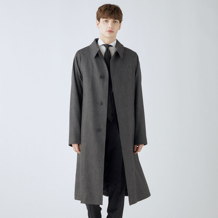 ブラックライン 【RBC】【カセット企画】ステンカラーラグランスリーブコート/グレー グレー中間