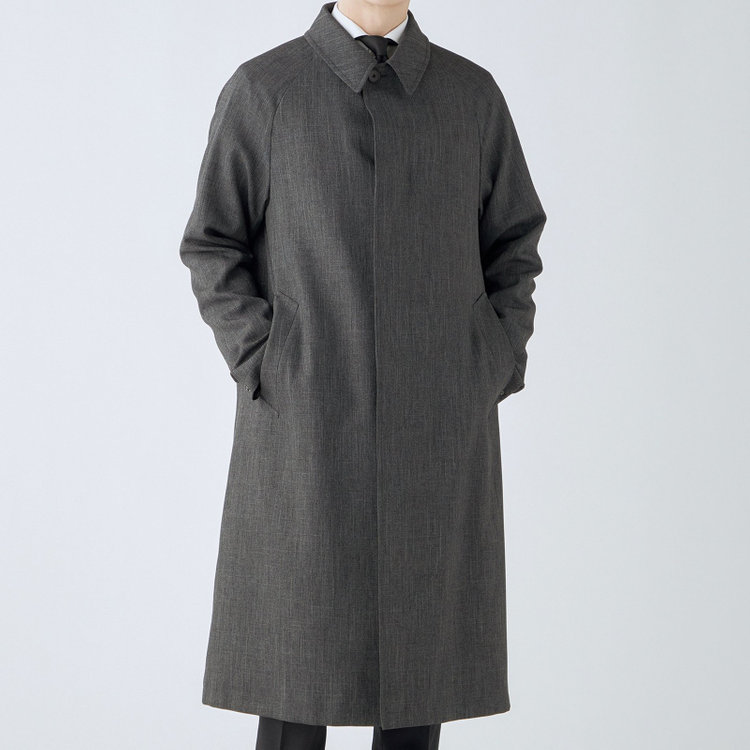 ブラックライン 【RBC】【カセット企画】ステンカラーラグランスリーブコート/グレー グレー中間