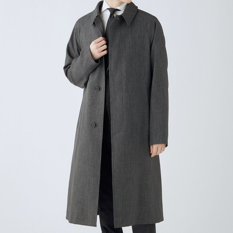 ブラックライン 【RBC】【カセット企画】ステンカラーラグランスリーブコート/グレー グレー中間