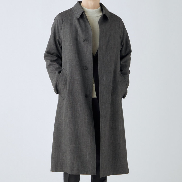 ブラックライン 【RBC】【カセット企画】ステンカラーラグランスリーブコート/グレー グレー中間