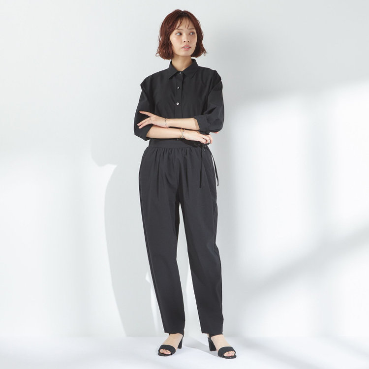 ブラックライン 【BL/七分袖】【春夏】ドルマンスリーブシャツ/ブラック/ジャージー素材 黒