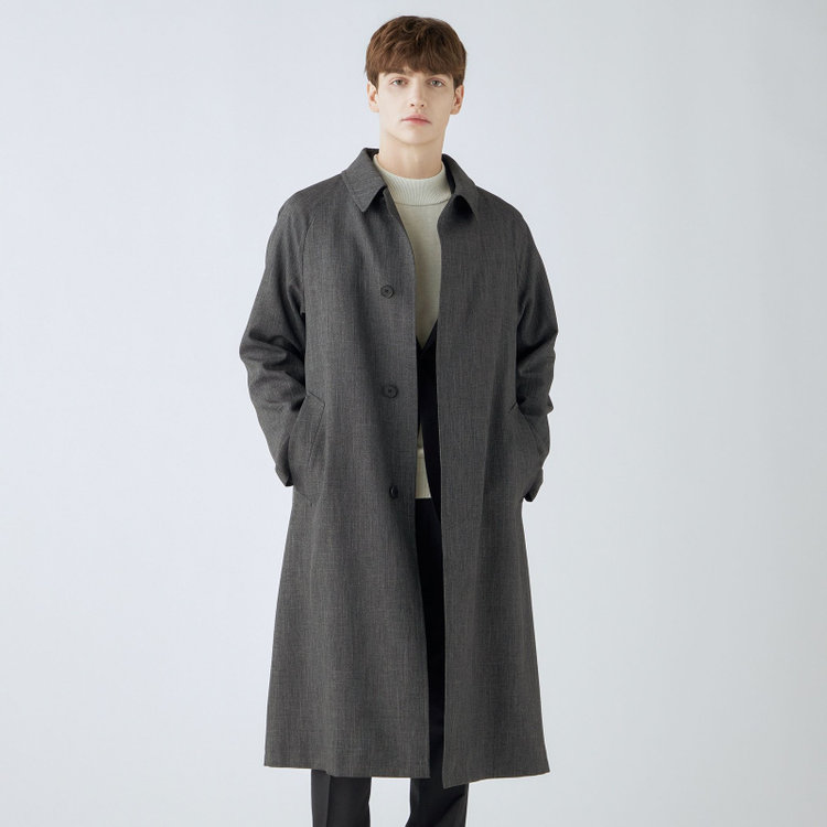 ブラックライン 【RBC】【カセット企画】ステンカラーラグランスリーブコート/グレー グレー中間