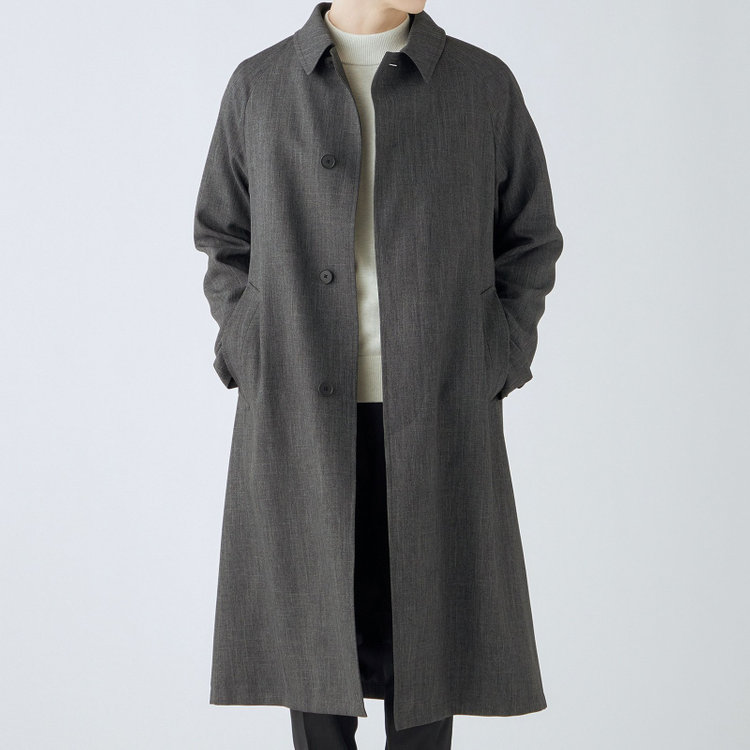 ブラックライン 【RBC】【カセット企画】ステンカラーラグランスリーブコート/グレー グレー中間